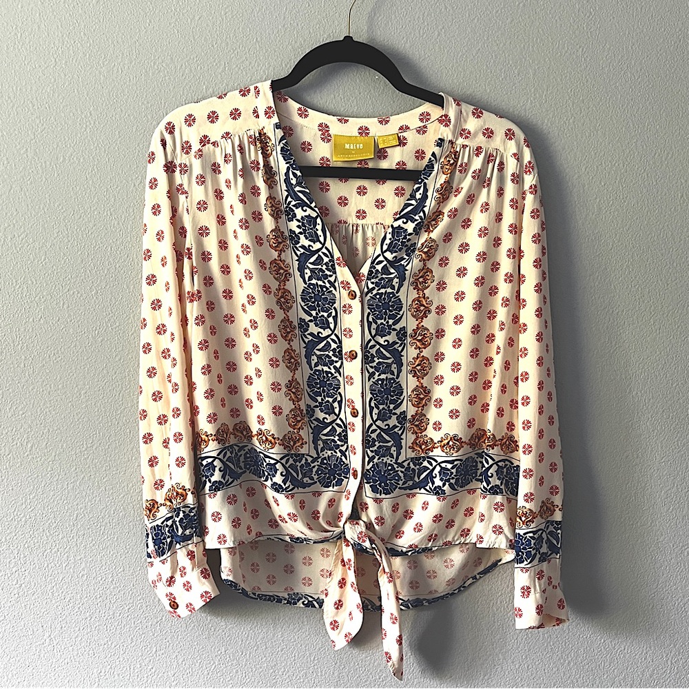Maeve by Anthropologie Printed Blouse